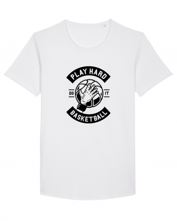 Play Hard Basketball Black White