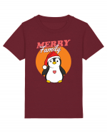 Pentru Crăciun în familie - Familia veselă, pinguin cu căciulă Tricou mânecă scurtă  Copii Mini Creator