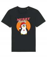 Pentru Crăciun în familie - Familia veselă, pinguin cu căciulă Tricou mânecă scurtă Unisex Rocker