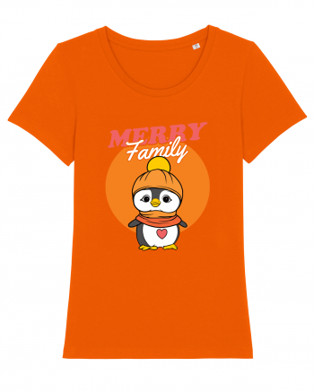 Pentru Crăciun în familie - Familia veselă, pinguin cu fular Bright Orange