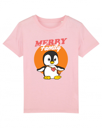 Pentru Crăciun în familie - Familia veselă, pinguin cu geantă Cotton Pink