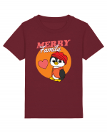 Pentru Crăciun în familie - Familia veselă, pinguin cu șapcă Tricou mânecă scurtă  Copii Mini Creator