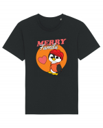 Pentru Crăciun în familie - Familia veselă, pinguin cu șapcă Tricou mânecă scurtă Unisex Rocker