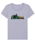 Wild forest Tricou mânecă scurtă guler larg fitted Damă Expresser