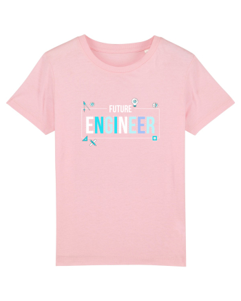 Viitor Inginer - Elemente (alb) Cotton Pink