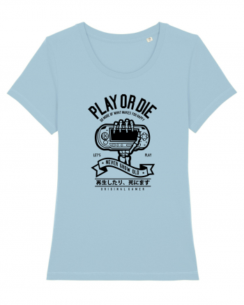 Play or Die Skeleton Black Sky Blue