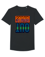 Stand Out. Motivational Quote Tricou mânecă scurtă guler larg Bărbat Skater