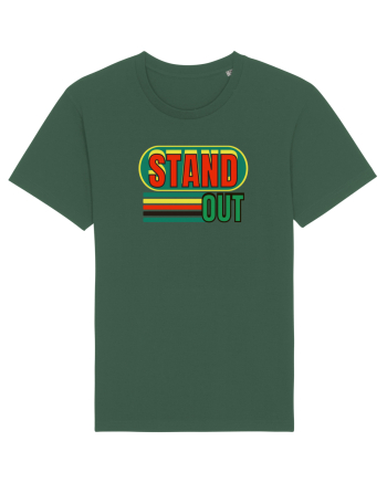 Stand Out. Motivational Quote Bottle Green