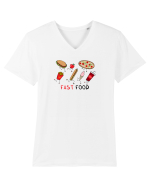 Fast Food Tricou mânecă scurtă guler V Bărbat Presenter