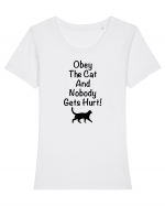 CAT Tricou mânecă scurtă guler larg fitted Damă Expresser