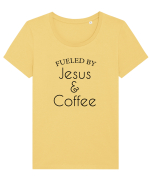 JESUS Tricou mânecă scurtă guler larg fitted Damă Expresser
