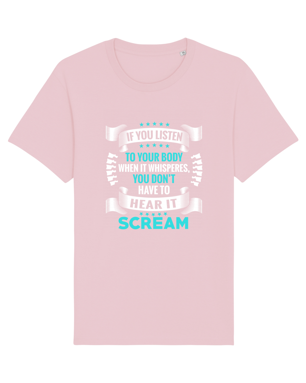 Tricou mânecă scurtă Unisex Rocker Cotton Pink