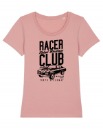 Racer Club Muscle Car Black Tricou mânecă scurtă guler larg fitted Damă Expresser