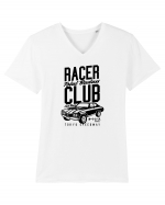 Racer Club Muscle Car Black Tricou mânecă scurtă guler V Bărbat Presenter