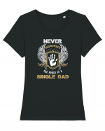 SINGLE DAD Tricou mânecă scurtă guler larg fitted Damă Expresser