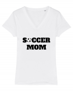 SOCCER MOM Tricou mânecă scurtă guler V Damă Evoker