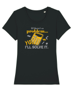 CALCULATOR Tricou mânecă scurtă guler larg fitted Damă Expresser