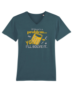 CALCULATOR Tricou mânecă scurtă guler V Bărbat Presenter