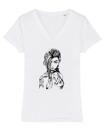 JINX portrait Tricou mânecă scurtă guler V Damă Evoker