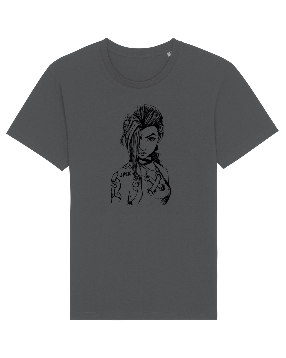 Tricou mânecă scurtă Unisex Rocker Anthracite