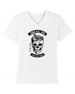 Ramen Skull Black Tricou mânecă scurtă guler V Bărbat Presenter