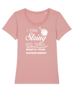 STRING Tricou mânecă scurtă guler larg fitted Damă Expresser