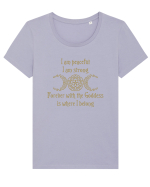 GODDESS Tricou mânecă scurtă guler larg fitted Damă Expresser