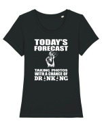 TAKING PHOTOS Tricou mânecă scurtă guler larg fitted Damă Expresser