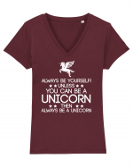 UNICORN Tricou mânecă scurtă guler V Damă Evoker