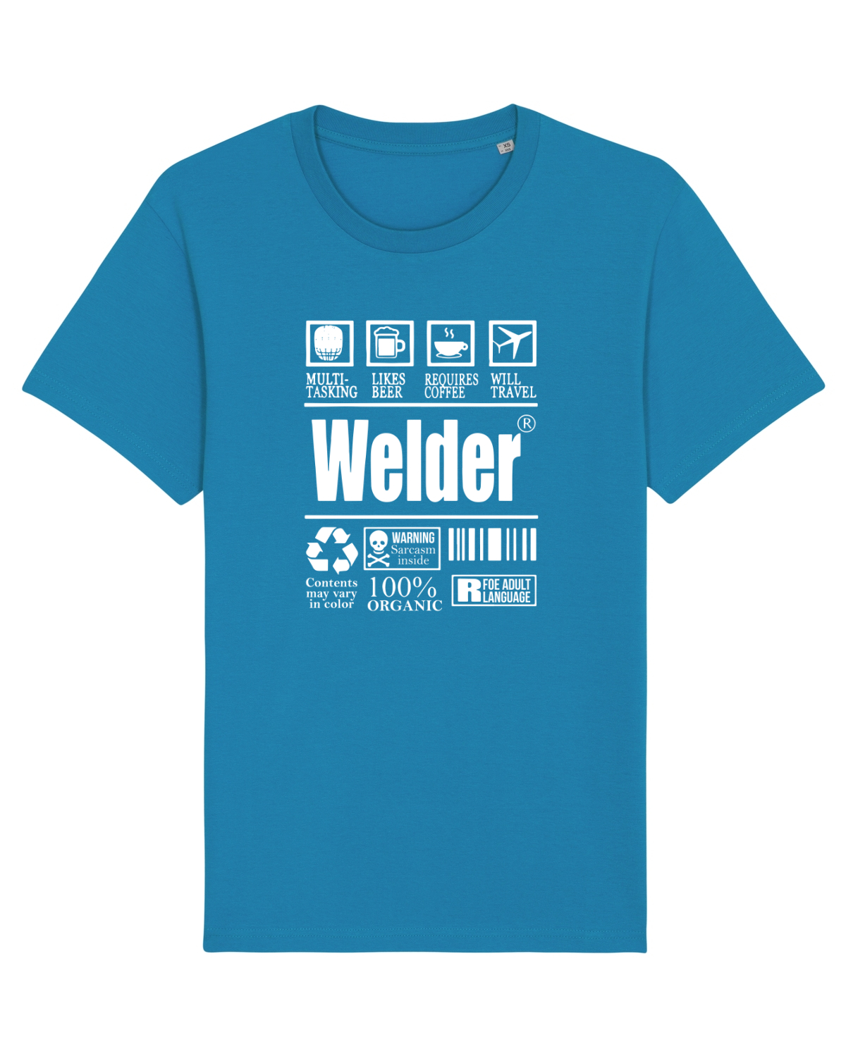Tricou mânecă scurtă Unisex Rocker Azur