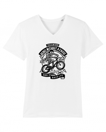 Rebel Biker Skeleton Black White