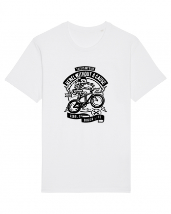 Rebel Biker Skeleton Black White