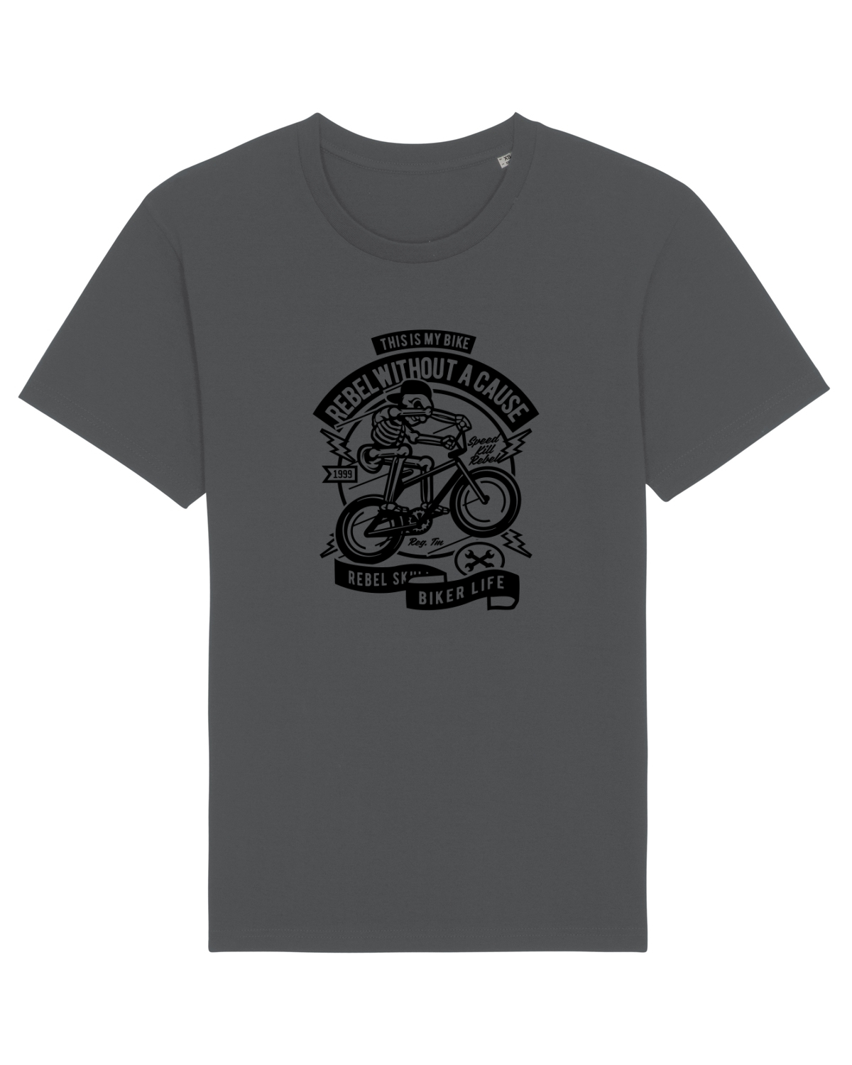Tricou mânecă scurtă Unisex Rocker Anthracite