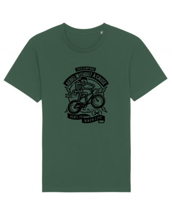 Rebel Biker Skeleton Black Bottle Green