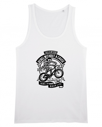 Rebel Biker Skeleton Black White