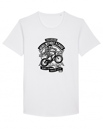 Rebel Biker Skeleton Black White