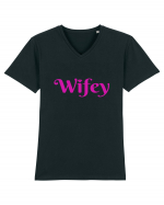 WIFEY Tricou mânecă scurtă guler V Bărbat Presenter