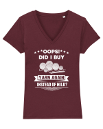 YARN Tricou mânecă scurtă guler V Damă Evoker