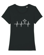 CRUCE Tricou mânecă scurtă guler larg fitted Damă Expresser