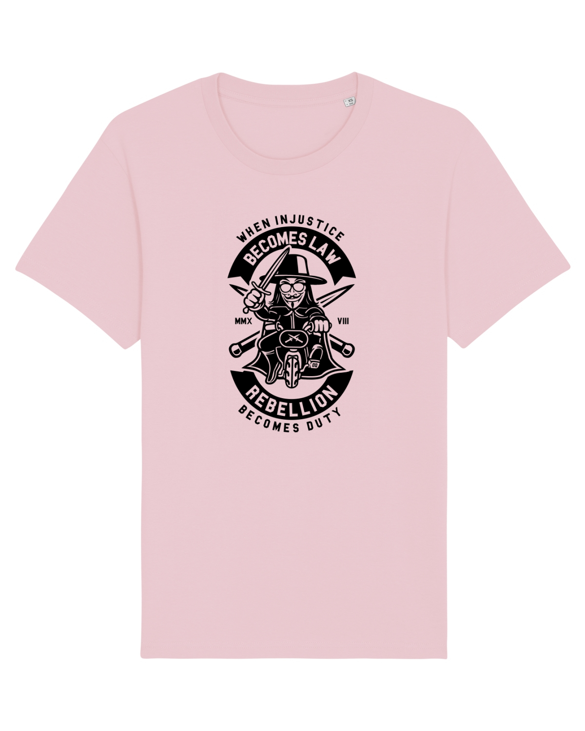 Tricou mânecă scurtă Unisex Rocker Cotton Pink