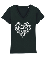 YOGA Tricou mânecă scurtă guler V Damă Evoker