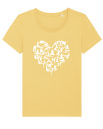 YOGA Tricou mânecă scurtă guler larg fitted Damă Expresser
