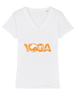 YOGA Tricou mânecă scurtă guler V Damă Evoker
