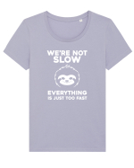 SLOTH Tricou mânecă scurtă guler larg fitted Damă Expresser