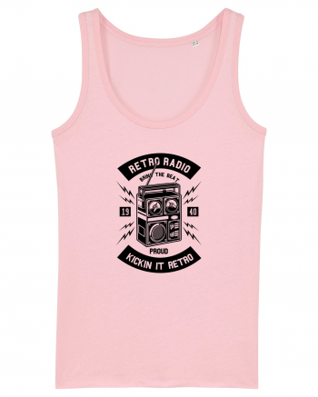 Retro Radio Black Cotton Pink