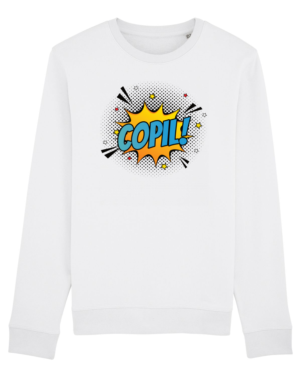 Bluză mânecă lungă Unisex Rise White