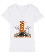 Umbla vorba prin sat Tricou mânecă scurtă guler V Damă Evoker