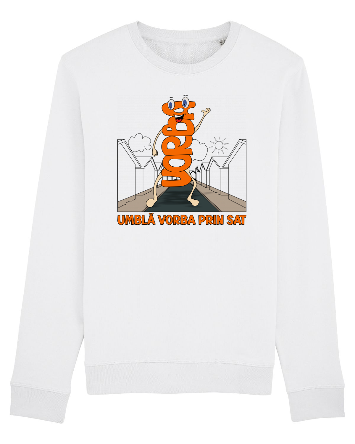 Bluză mânecă lungă Unisex Rise White