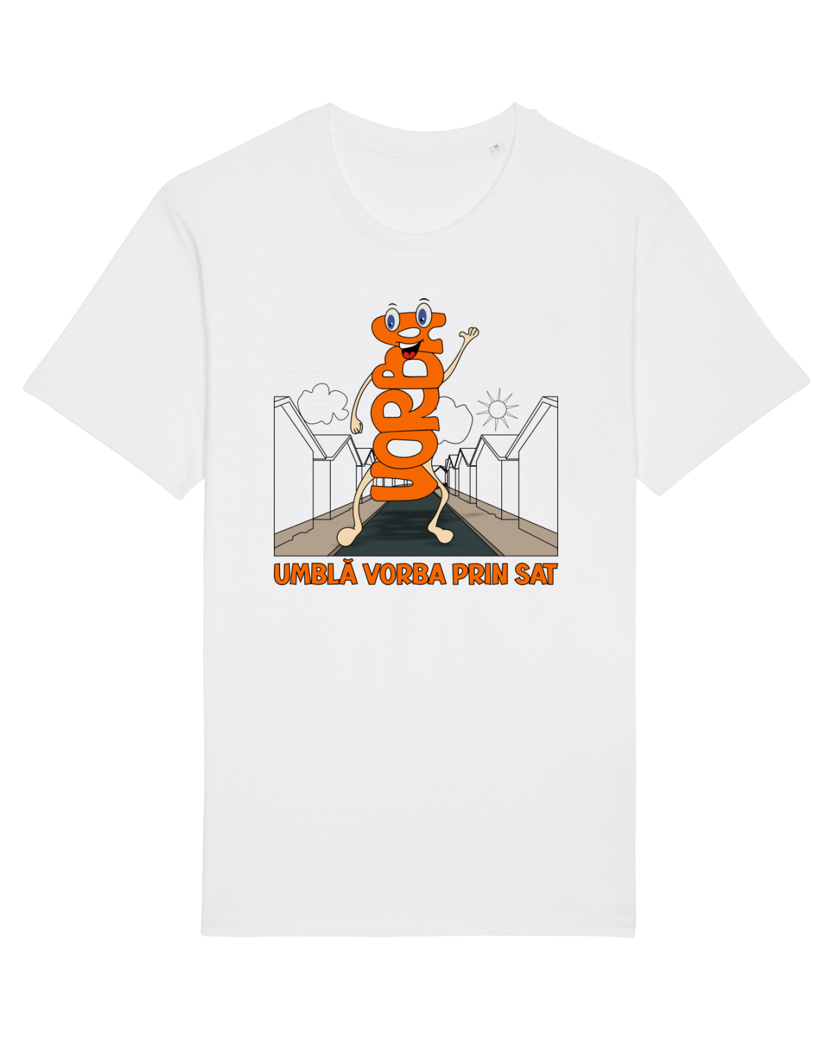 Tricou mânecă scurtă Unisex Rocker White