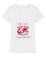 TRAVEL MORE Tricou mânecă scurtă guler V Damă Evoker